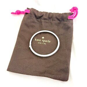 Kate Spade New York Ring it Up Pave Hinged Silver Tone Bracelet w/CZs & Dust Bag
